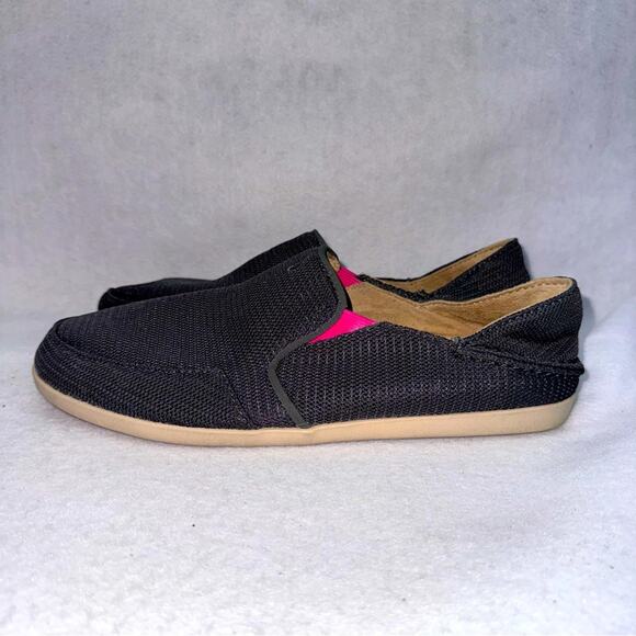 Olukai Women's Waialua Mesh Slip-On Dark Grey/Magenta size 9.5 - Picture 1 of 9